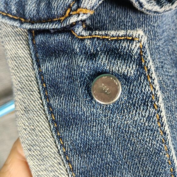 Levis Trucker Jacket Women Large Denim Classic Western Button Front Type 3 - Picture 10 of 10